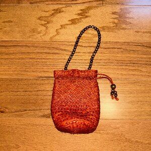 Burnt Orange Weaved Bag